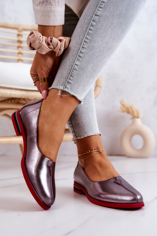 Women's Leather Shoes Maciejka Silver 05035-42