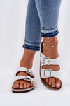 Womens Sandals With Buckles White Inblu CP000042