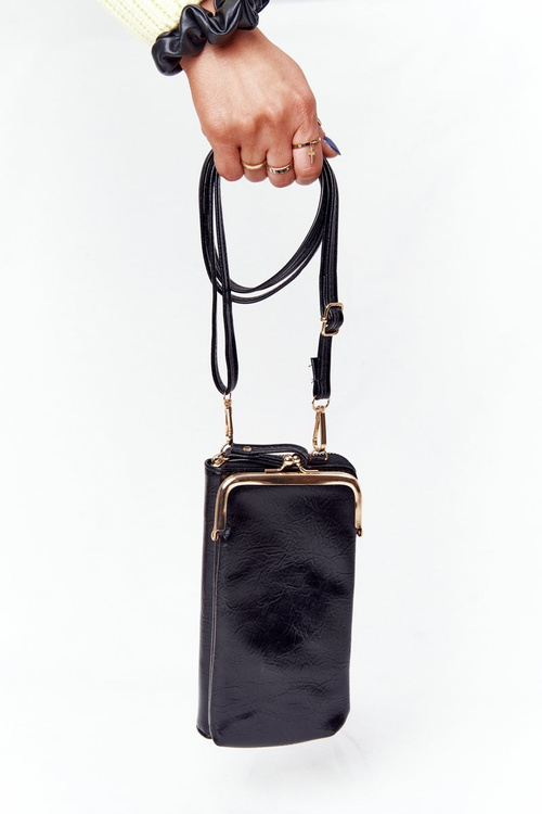 Women's Wallet 2in1 Purse With Hook Selena Black