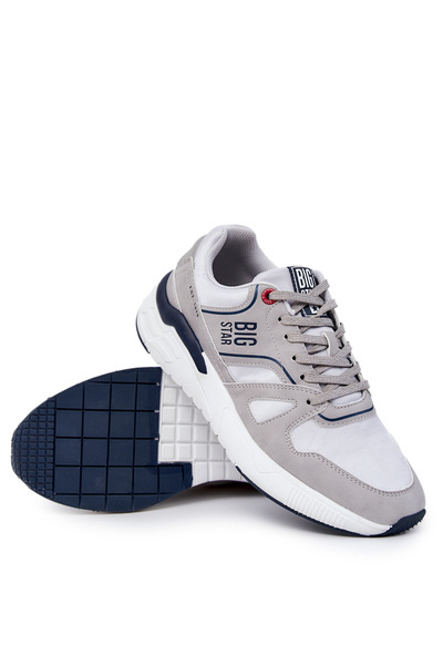 Sneakersy Buty Sportowe Męskie Szare Big Star JJ174276