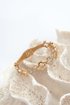 Women's Bracelet Adorned with Zirconia Stainless Steel Gold