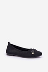 Mesh Ballet Flats With Bow Black Bianila