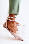 Women's Sandals With Spitz Toe Beige Amisha