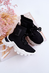 Children's Sport Shoes High Sock Black Nickie