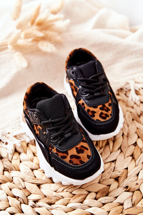 Children's Sport Shoes Sneakers Brown and Black Nila