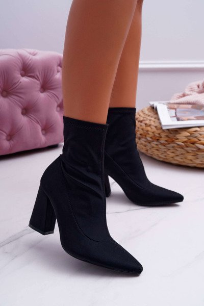 Women's Stiletto Heeled Boots Black Pontiac