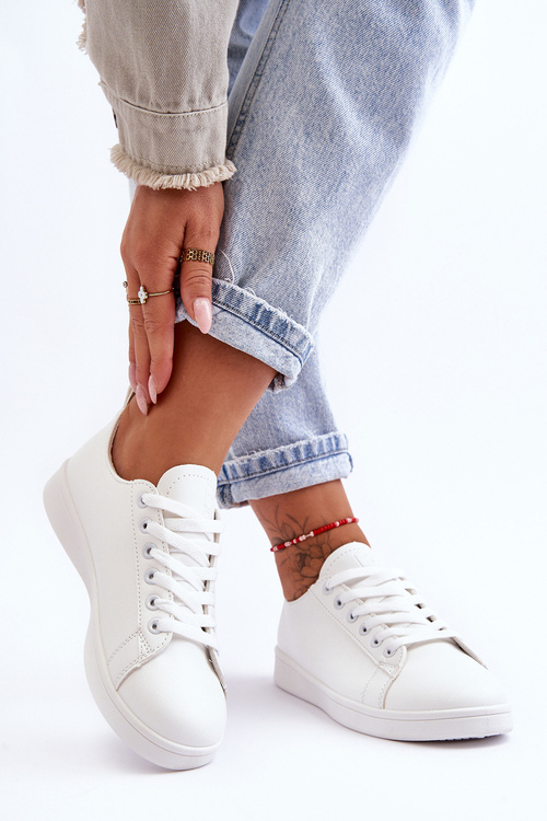 Women's Leather Classic Sneakers White Unlimited