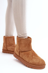 Women's Suede Snow Boots Lined Camel Nanga