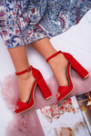 Women's Red Platform Stiletto Sandals Debora