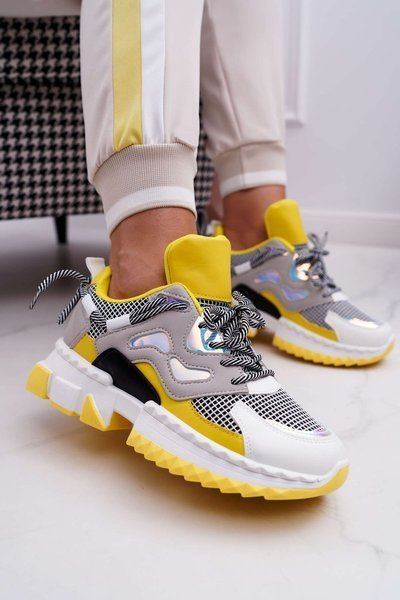 Women's Sports Shoes Colored Insert Yellow Colored