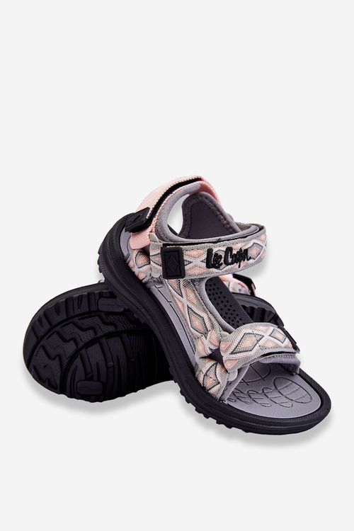 Sandałki Dziecięce Szaro-Różowe Lee Cooper LCW-23-34-1681
