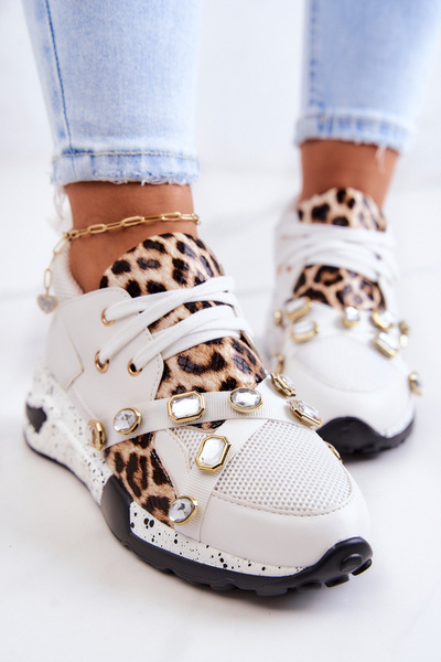 Sportowe Damskie Buty Lu Boo Białe Frency
