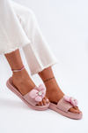 Women's sandals with decoration on low platform pink Cedrella