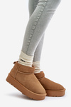 Women's Suede Snow Boots On Platform Camel Nereviana