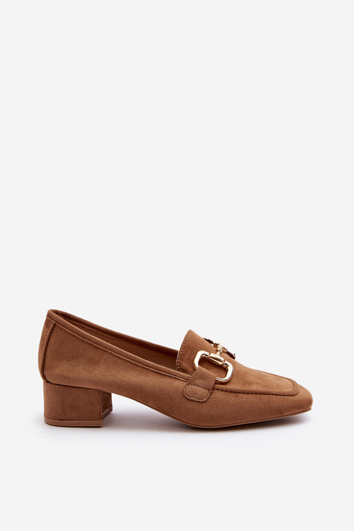 Low-heel Court Shoes with Embellishment Camel Dolvira