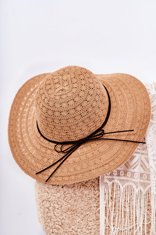 Women's Openwork Hat Brown Elif