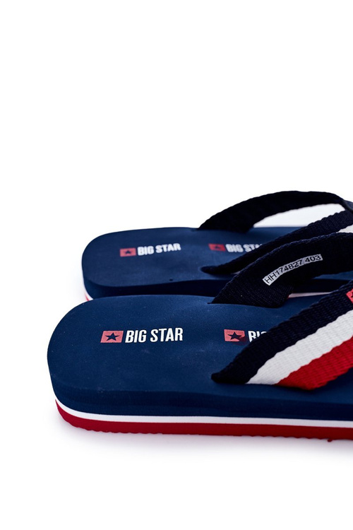 Męskie Klapki Japonki Big Star HH174827 Granatowe