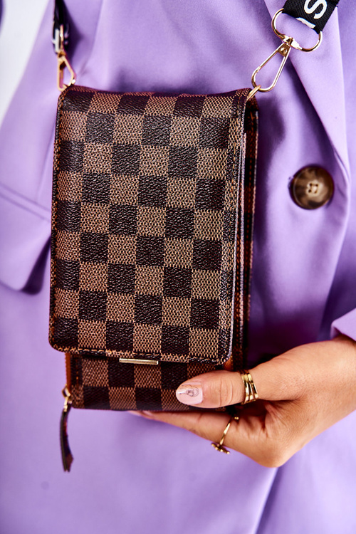 Wallet Magnet 2in1 Checkered Brown Costa