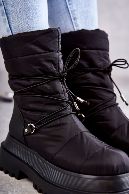 Women's Snow Boots On The Platform Black Lilou