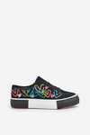 Ladies Sneakers Hearts Black Fonirea