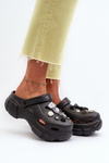 Foam Women's Lightweight Slides with Chunky Sole Black Matirra