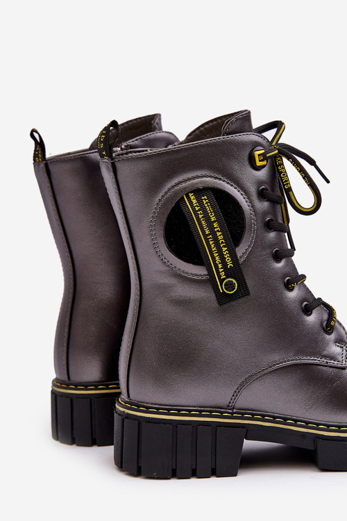 Children's Padded Trapper Boots Gray Iomare