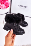 Children's Insulated Boots With Fur Black Nella