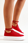 Sneakers On A Massive Platform Red Suzane