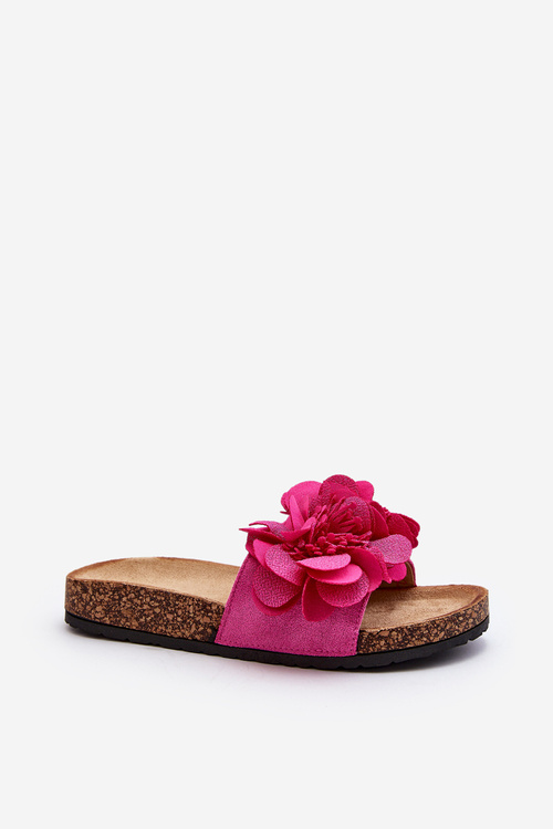 Women's Slippers With Flowers Fuchsia Lulania