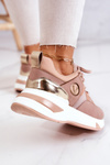 Buty Sportowe Sneakersy Brudny Róż Imperio