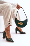 Classic Heels On The Stiletto Dark Green Odessa