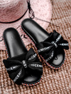 Women's Flip-Flops With Bowtie Black Tarela