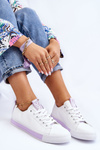 Women's Sneakers Classic White-purple Ville