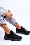 Buty Sportowe Sneakersy Damskie Wsuwane Czarne Rosett