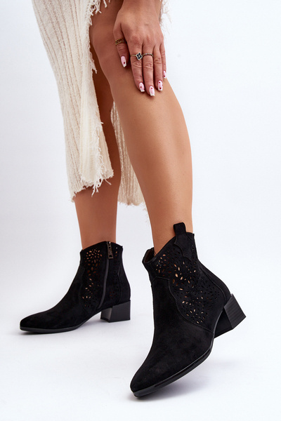 Women's Lacy Boots Black Madalina