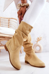 Women's Suede Boots Maciejka 05057-07 Yellow