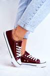 Women's Classic Sneakers Burgundy Omerta 