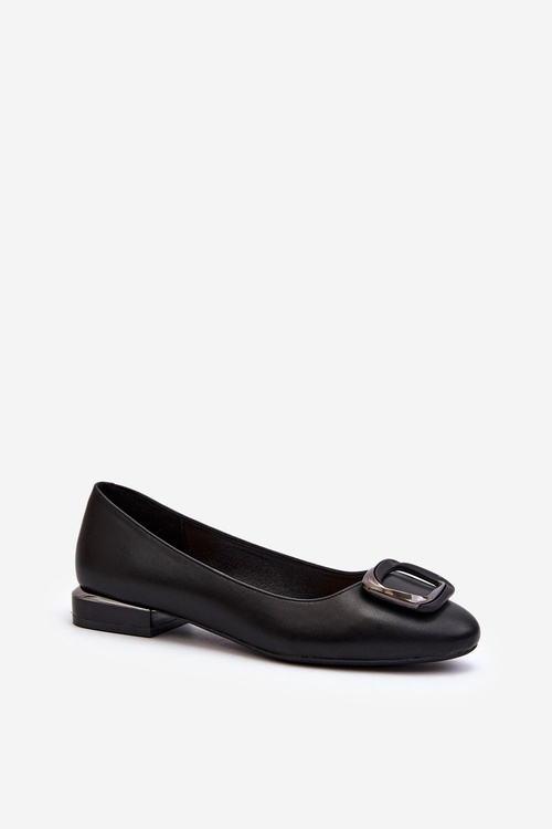 Ballet Flats with Buckle Sergio Leone BL203 Black