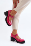 Zazoo 20166 Patent Leather Heels Fuchsia