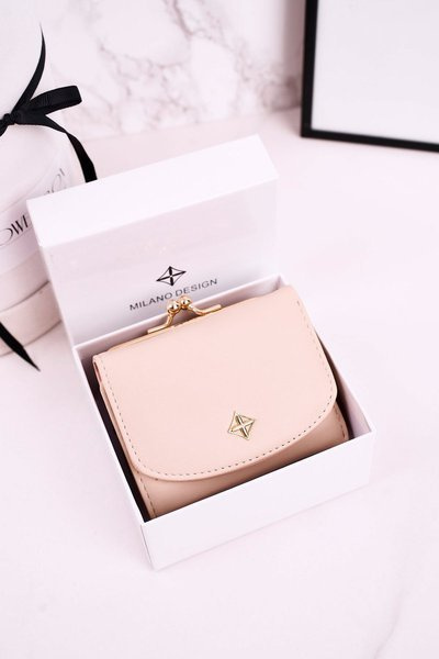 Mały Portfel Damski Zapinany Na Bigiel MILANO Ecru