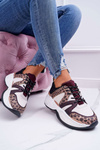Women's Sports Shoes Maroon Snake Leather Larey