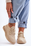 Women's Slip-on Fabric Sneakers Beige Venett