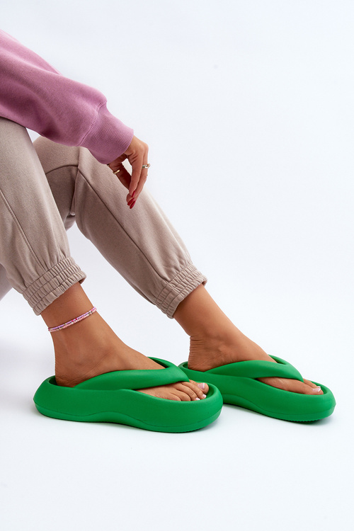 Women's Foam Flip Flops Green Roux