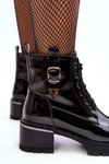 Botki Damskie Lakier Czarne D&A MR870-97