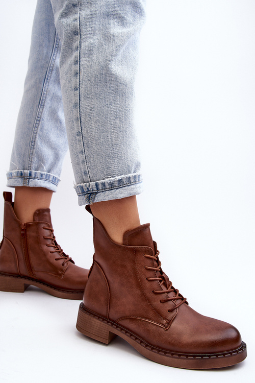 Women's Classic Boots Flat Heel Brown Ballisa