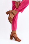 Sandały Na Słupku Damskie Camel Opifiana H8-713