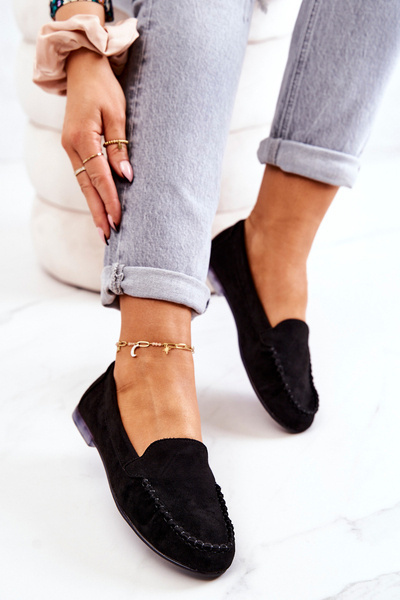 Suede Loafers Sergio Leone MK722 Black