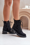 Embellished Women's Work Boots Insulated D&A Black MR880-017