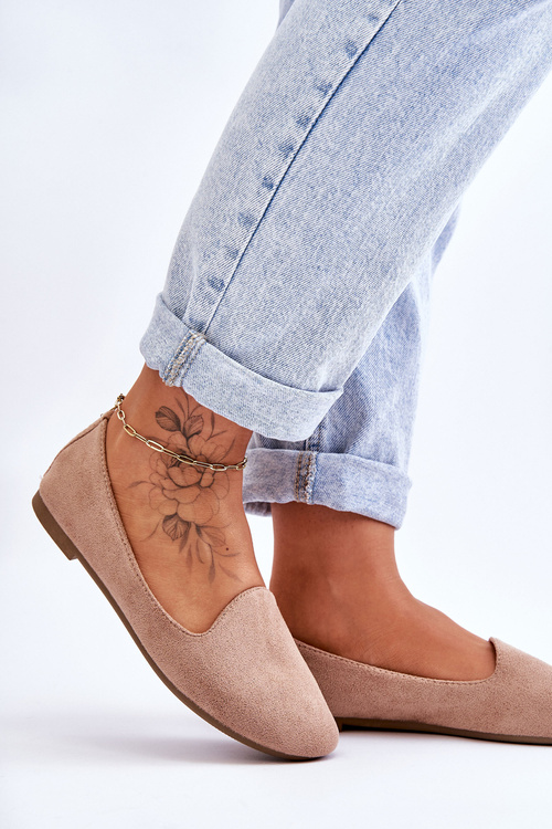 Classic Suede Ballerinas Beige Nash