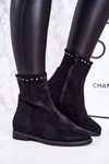 Women's Insulated Boots On A Wedge Suede Black Performance